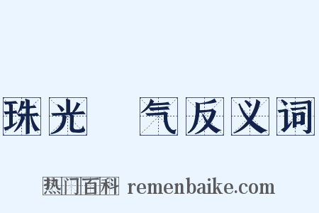珠光寳气反义词是什么意思的图片
